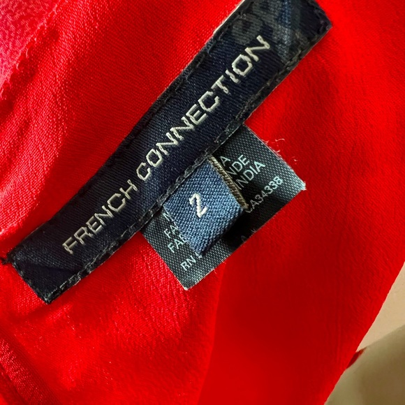 French Connection Embroidered V-Neck Chiffon Dress - Picture 6 of 6